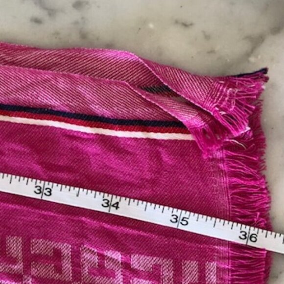 TOMMY HILFIGER Monogram TH Pink Long Shawl/Scarf - Picture 12 of 12